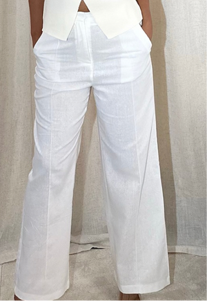 High waist linen Trousers ENVYTRENDY