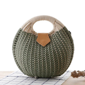 Round Rattan Hangbag ENVYTRENDY